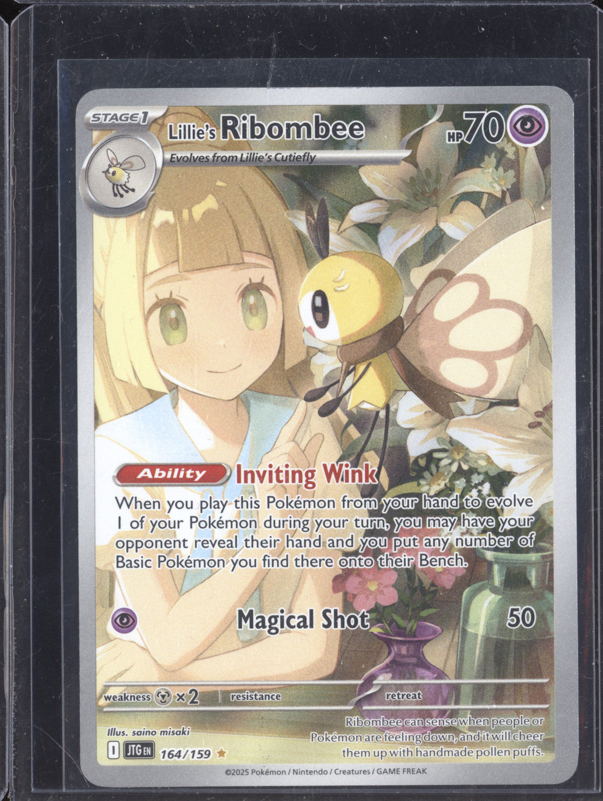 Lillie's Ribombee 2025 Pokemon Journey Together 164/159 Illustration Rare