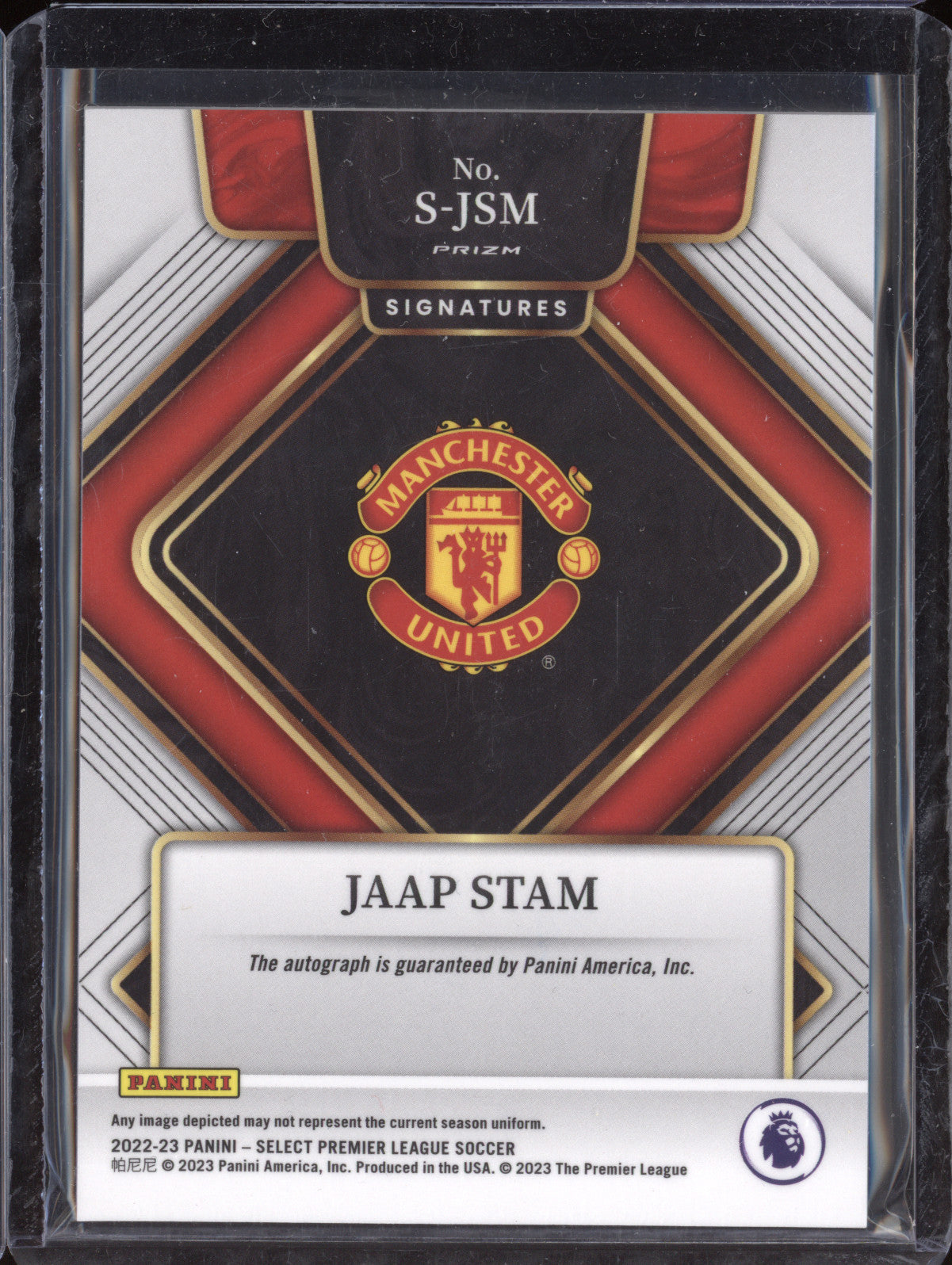 Jaap Stam 2022-23 Panini Select S-JSM Signatures