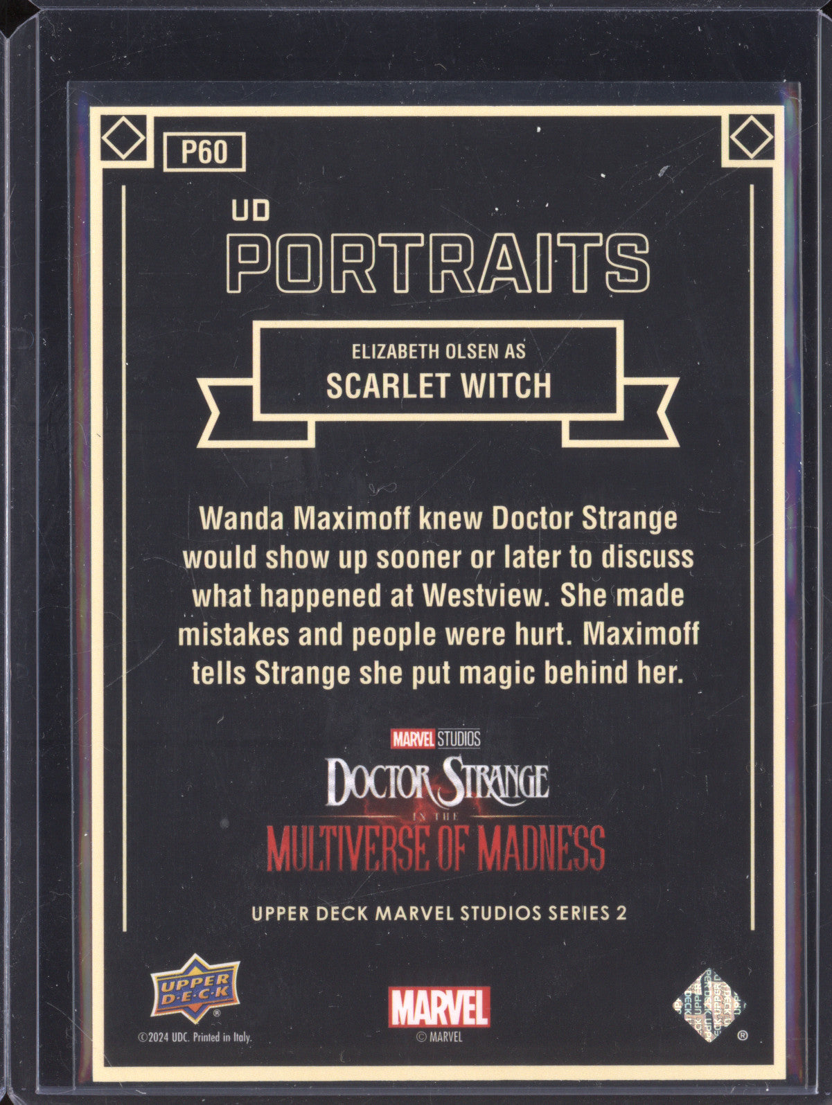 Scarlet Witch 2024 Upper Deck Marvel Series 2 P60 UD Portraits Bronze 127/250