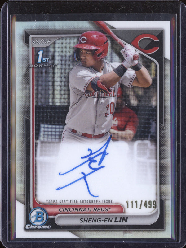 Sheng-en Lin 2024 Bowman Chrome CPA-LSH Chrome Prospect Auto Refractor RC /499