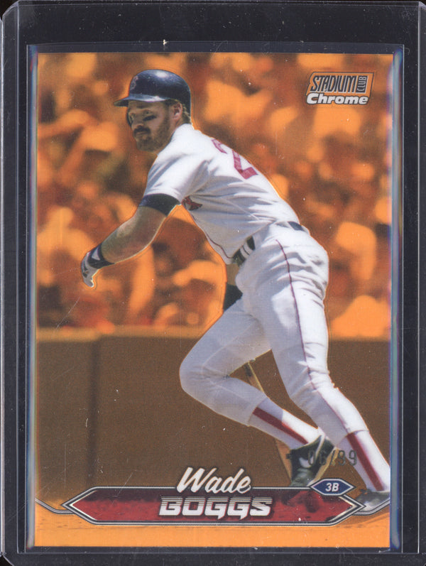 Wade Boggs 2024 Topps Stadium Club 21 Orange Refractor 6/99