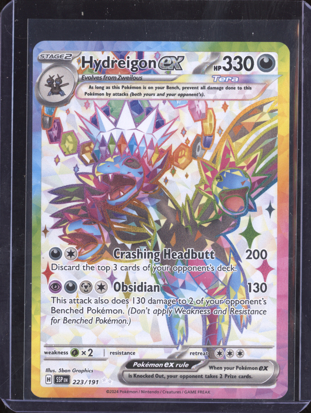 Hydreigon ex 2024 Pokemon Surging Sparks 223/191 Ultra Rare