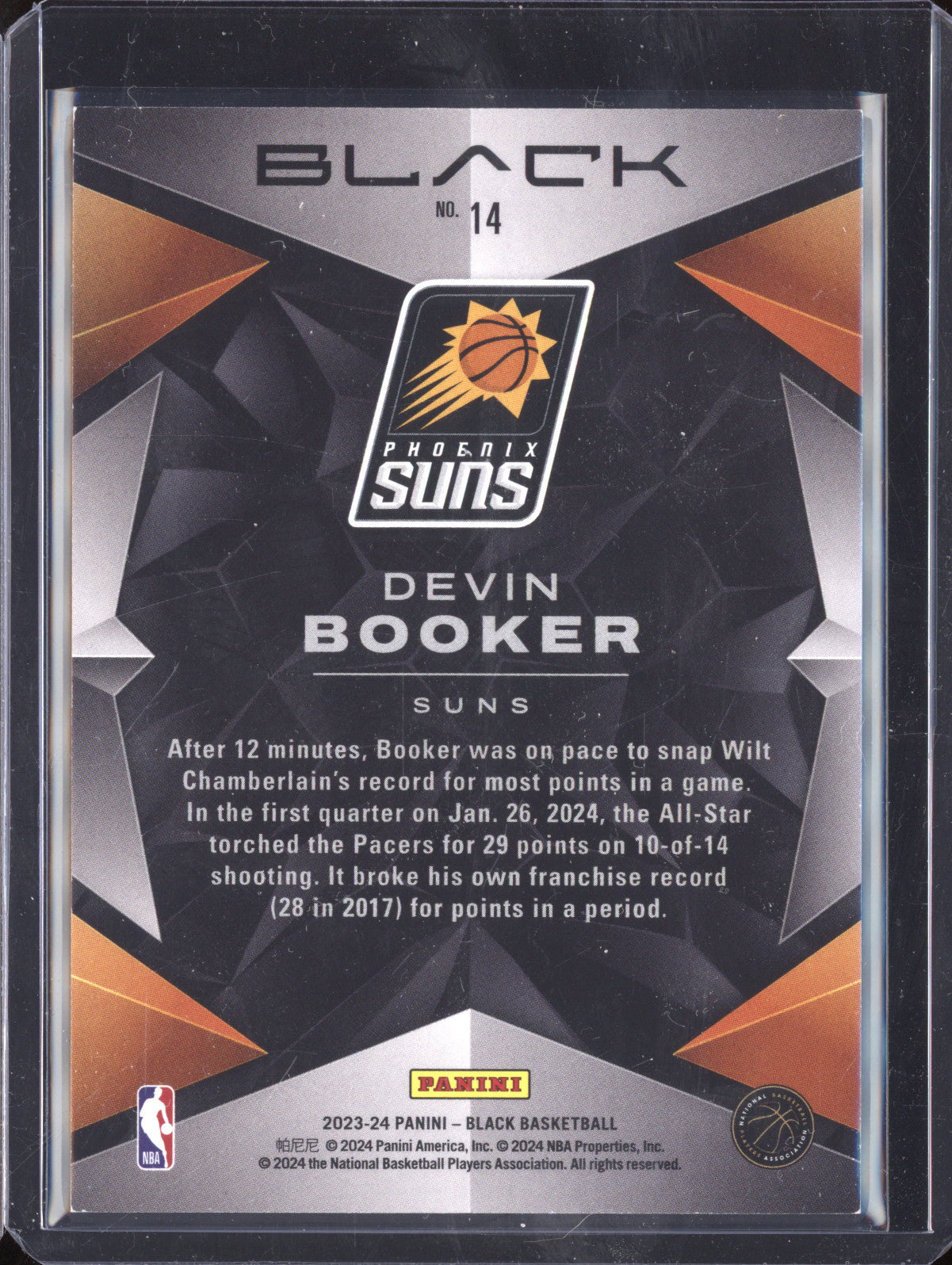 Devin Booker 2023-24 Topps Black 14 Ruby FOTL 1/15