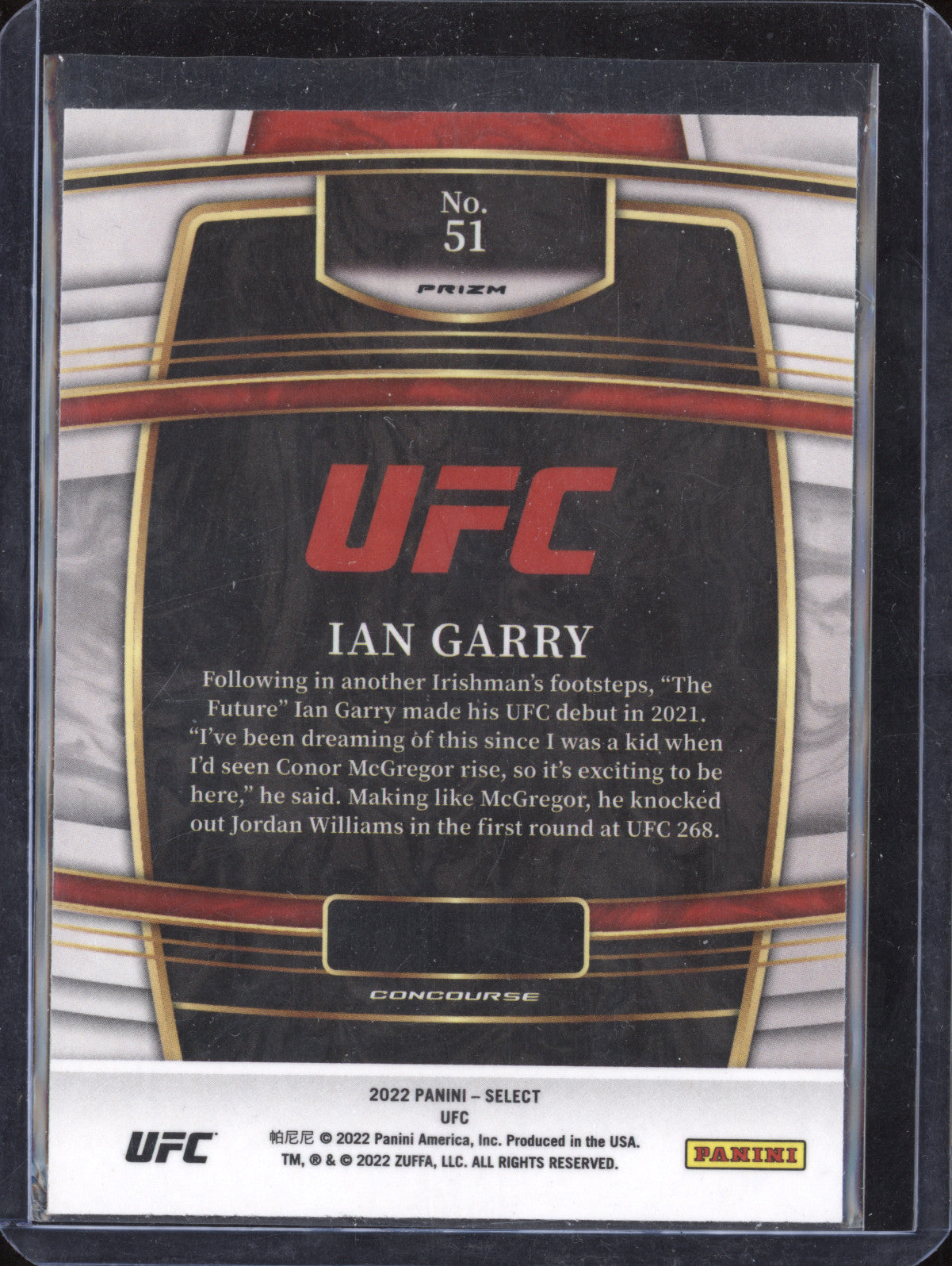 Ian Garry 2022 Panini Select 51 Silver RC