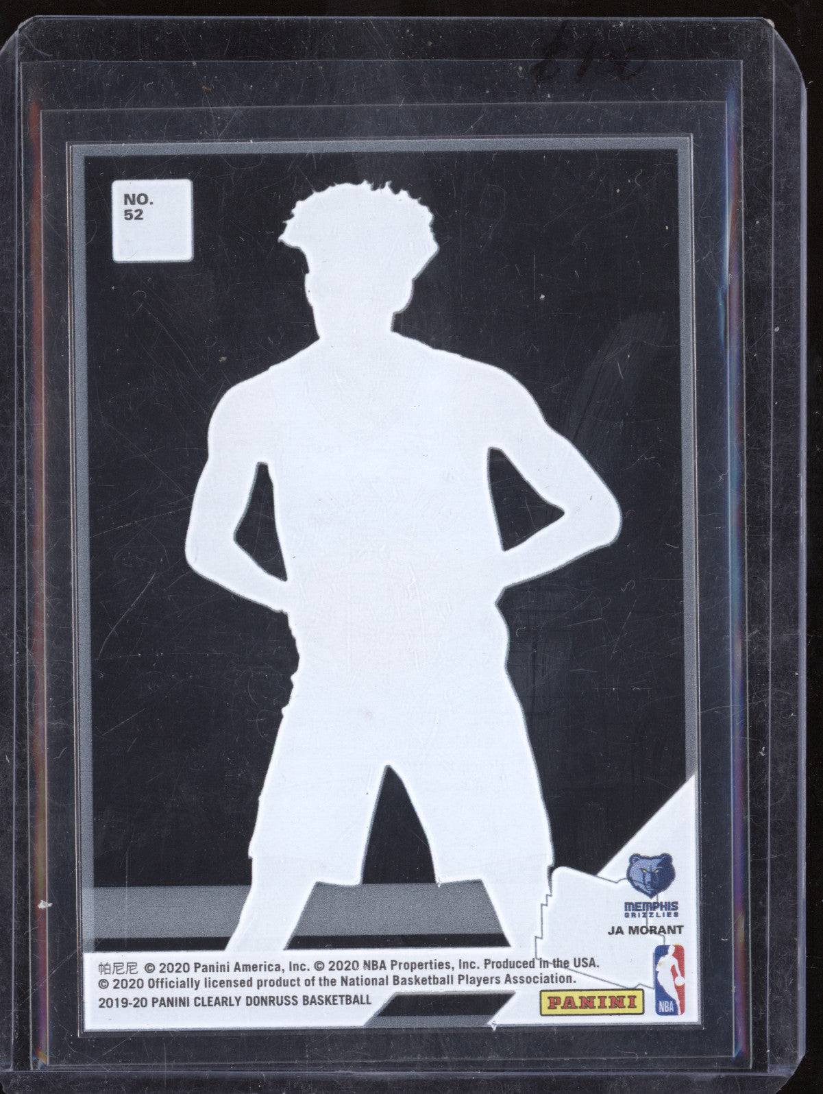 Ja Morant 2019-20 Panini Clearly Donruss 52 Luminiscent