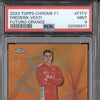 Frederik Vesti 2023 Topps Chrome F1 FT-FV Futuro Orange 9/25 PSA 9