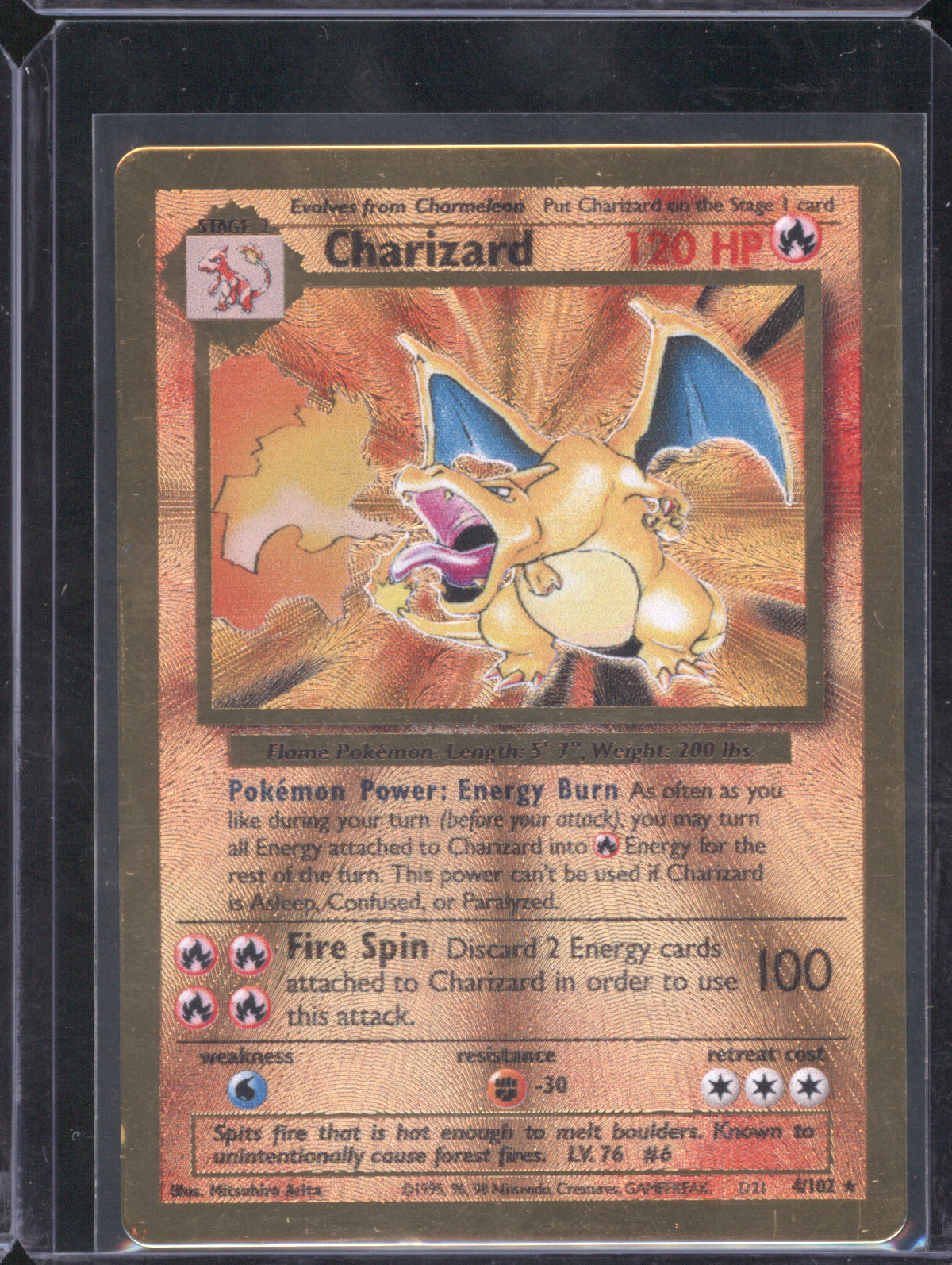 Charizard 2021 Pokemon Celebrations 4/102 Gold Metal Promo