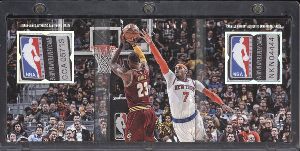 LeBron Carmelo 2016-17 Panini Preferred VS-LJCA VS One on One Relics Book 1/1