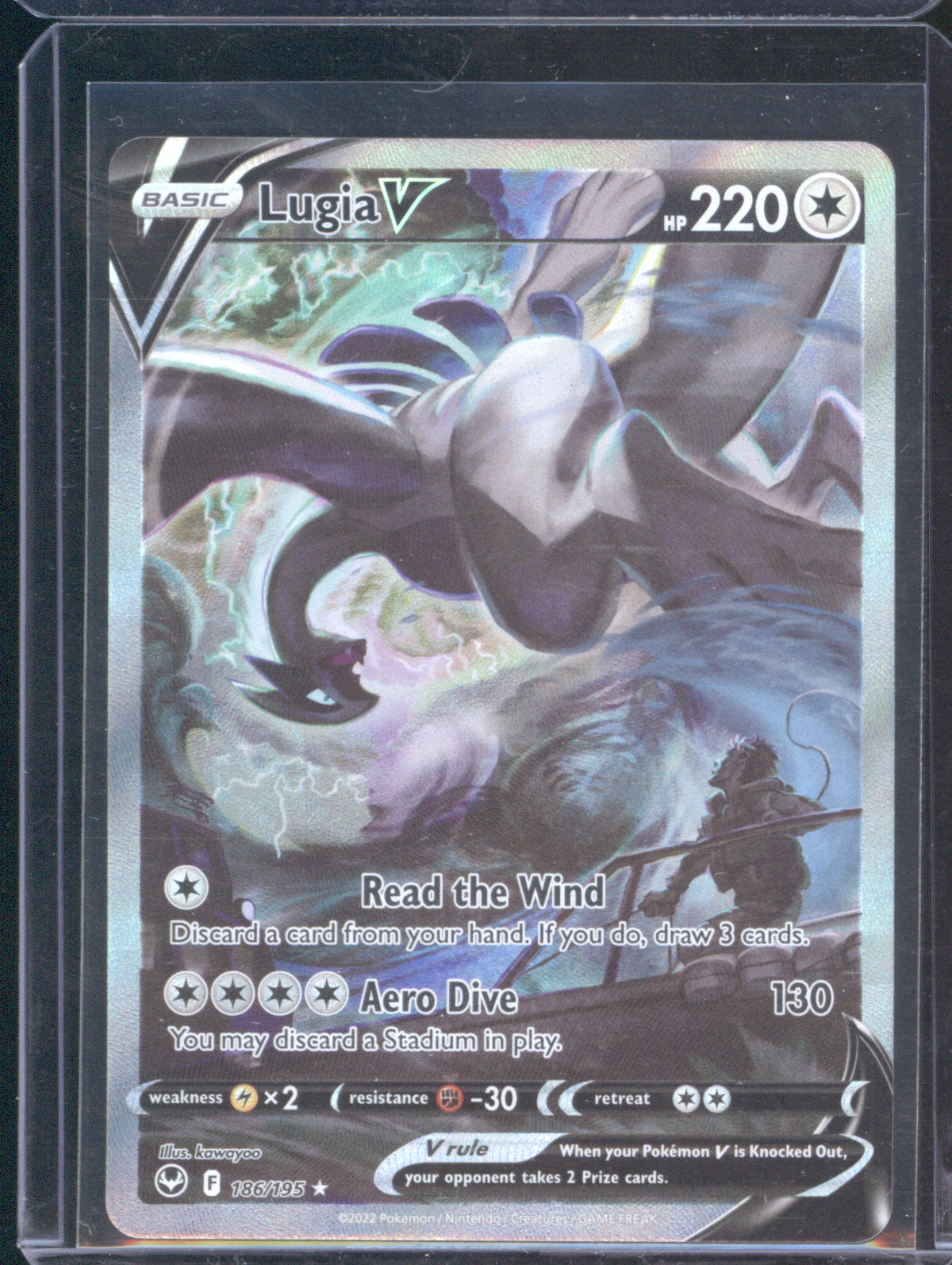 Lugia V 2022 Pokemon Silver Tempest 186/195 Alternate Art