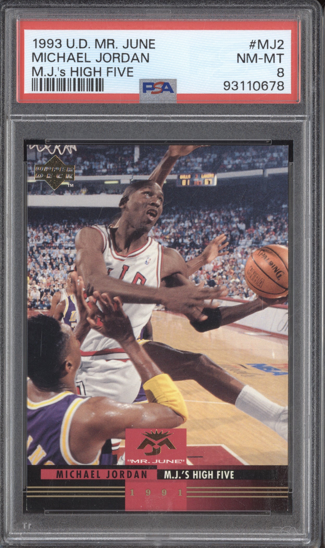 1993 Upper Deck Mr. June MJ2 Michael Jordan PSA 8