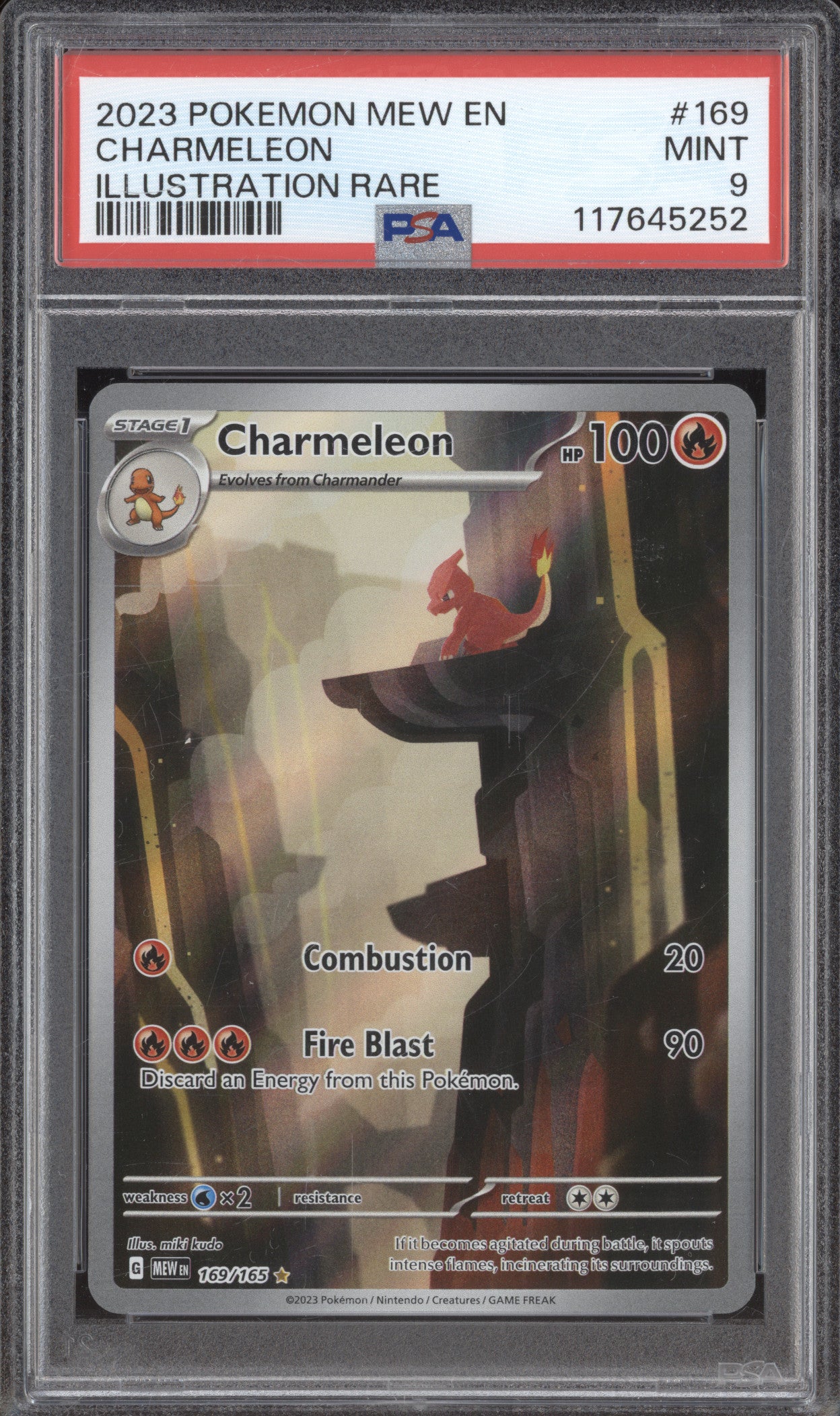 2023 Pokemon Pokemon Scarlet & Violet Mew EN 151 169/165 Charmeleon PSA 9