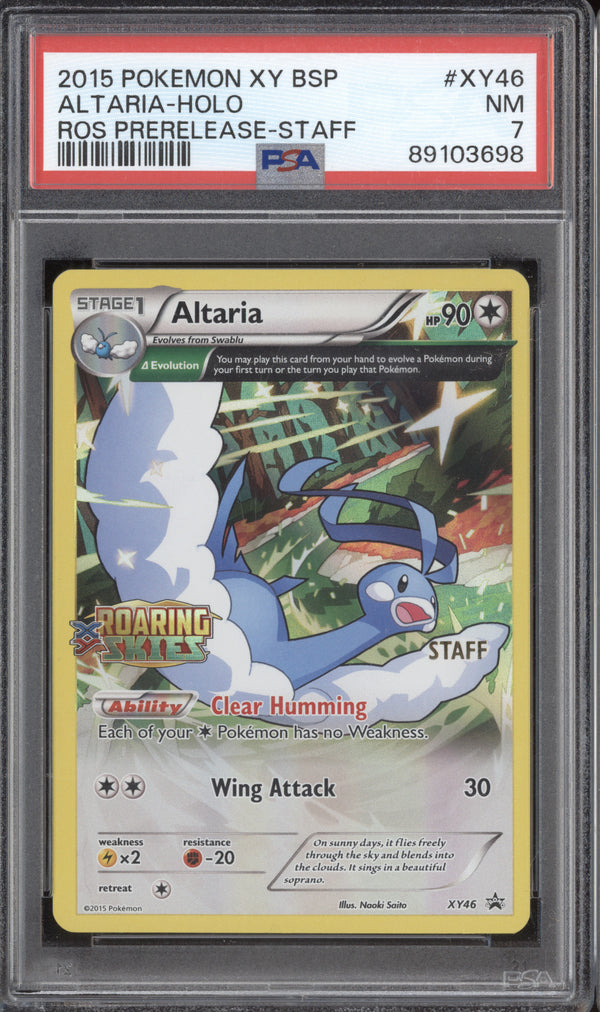 Altaria Holo 2015 Pokemon Roaring Skies XY46 Prerelease Staff Promo PSA 7