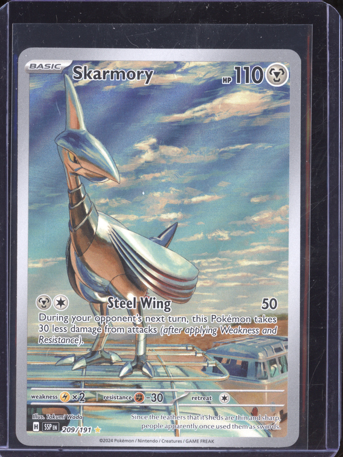 Skarmory 2024 Pokemon Surging Sparks 209/191 Illustration Rare