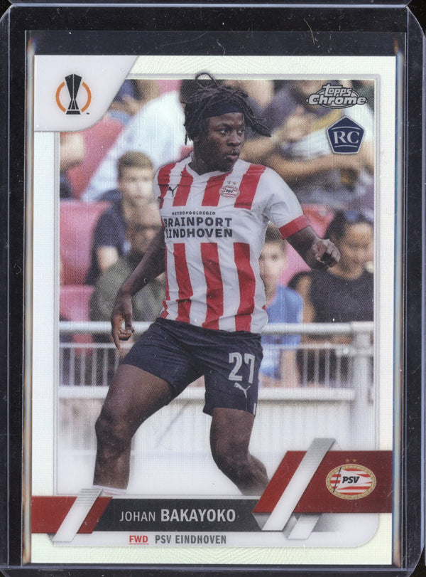 Johan Bakayoko 2022-23 Topps Chrome UEFA 126 Refractor RC