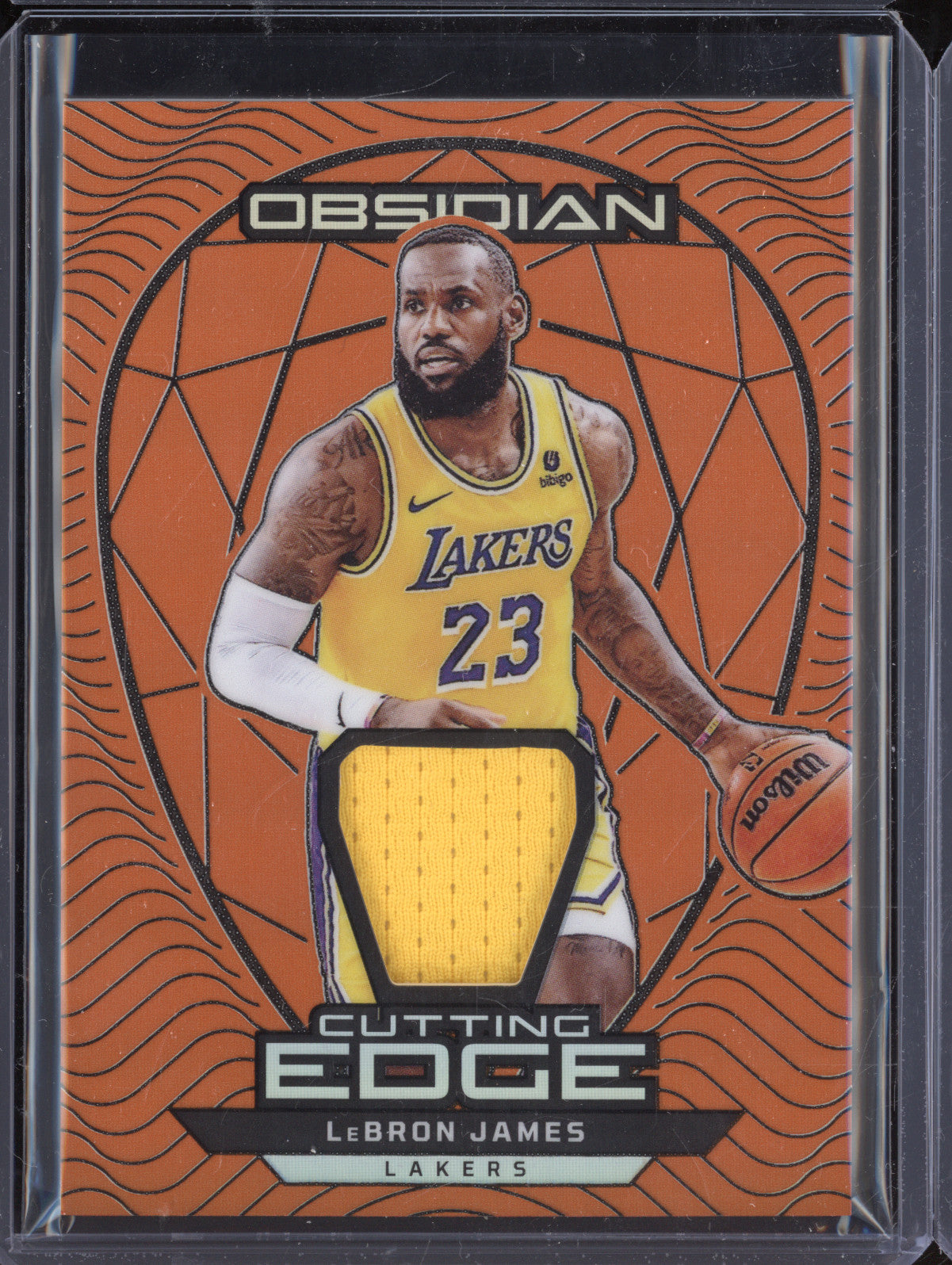 LeBron James 2023-24 Panini Obsidian CE-LBJ Cutting Edge Orange 79/99
