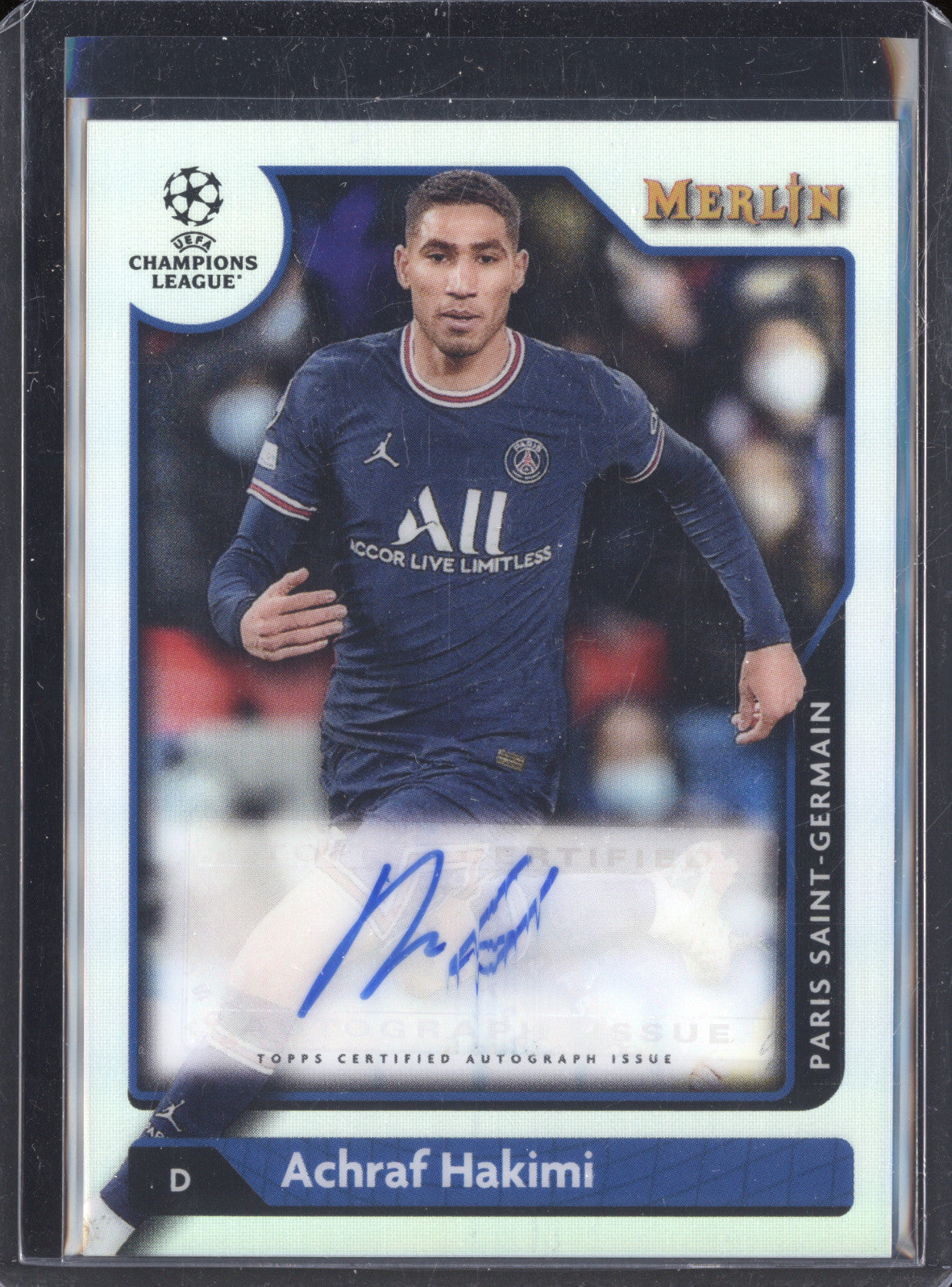 Achraf Hakimi 2021-22 Topps Merlin Chrome A-AH Auto