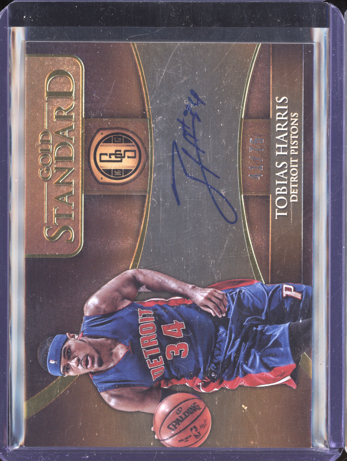 Tobias Harris 2016-17 Panini Gold Standard GS-TH Autograph 41/75