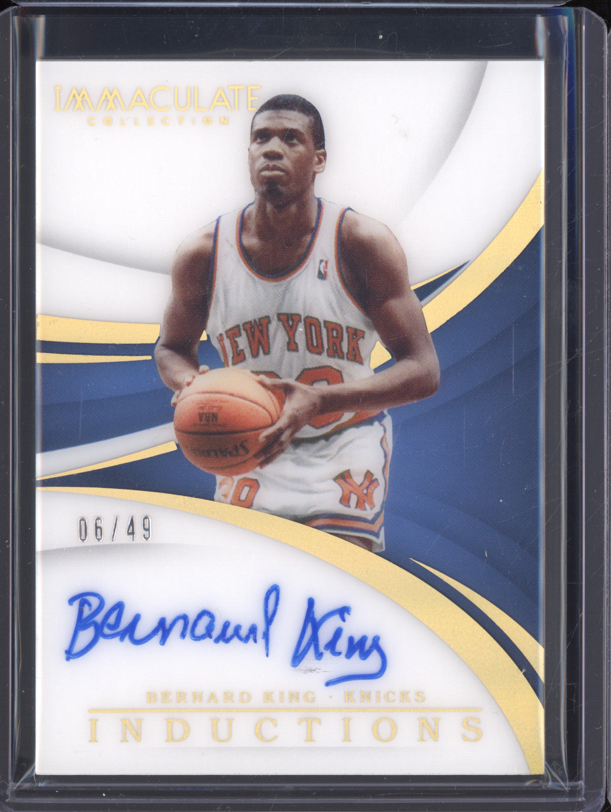 Bernard King 2017-18 Panini Immaculate IND-BKG Inductions Auto 6/49