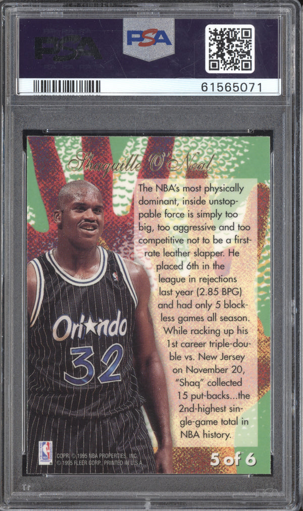 Shaquille O'Neal 1994-95 Flair Rejectors 5 PSA 9