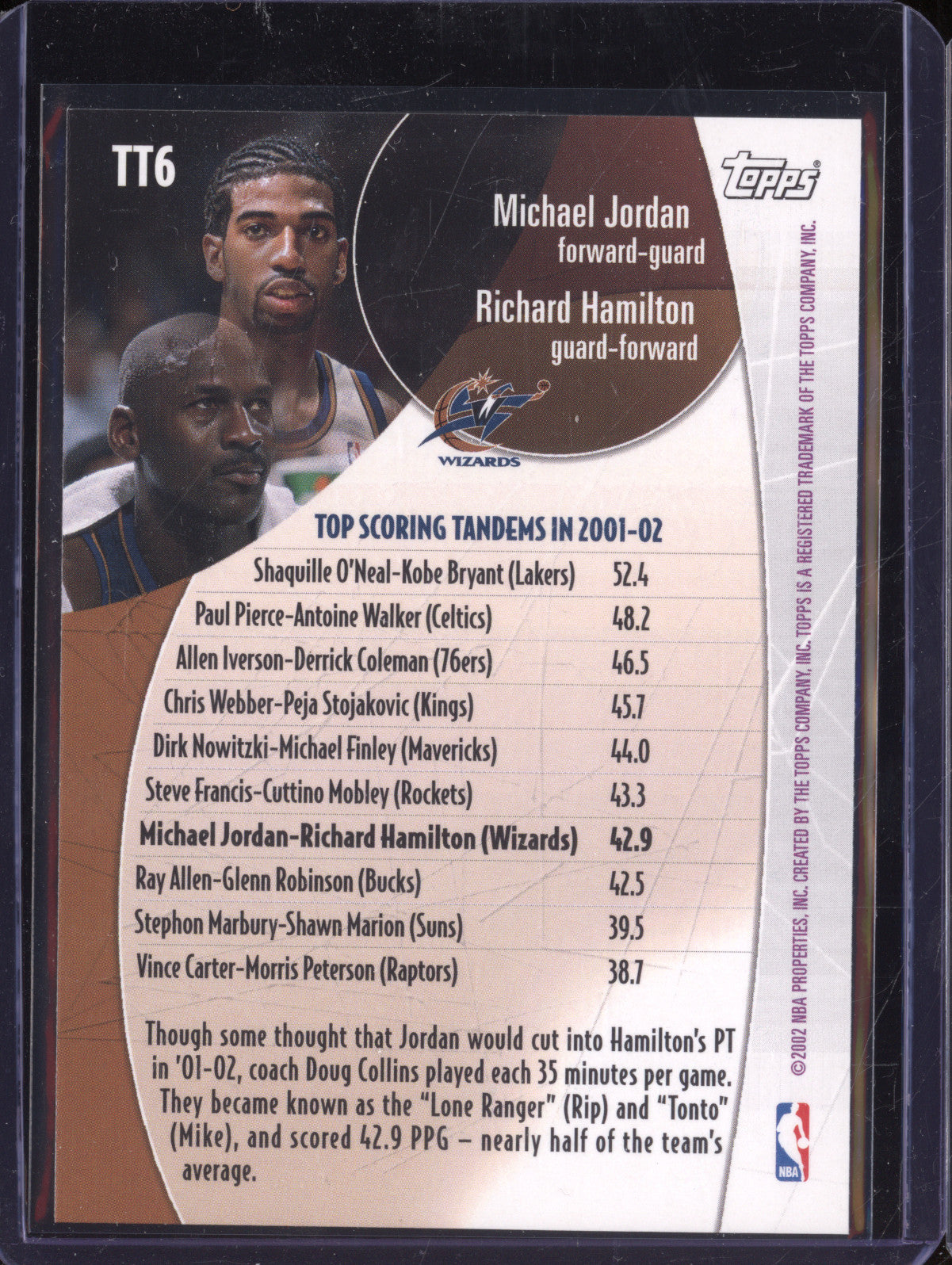 Jordan Hamilton 2002-03 Topps  TT6 Top Tandems Refractor