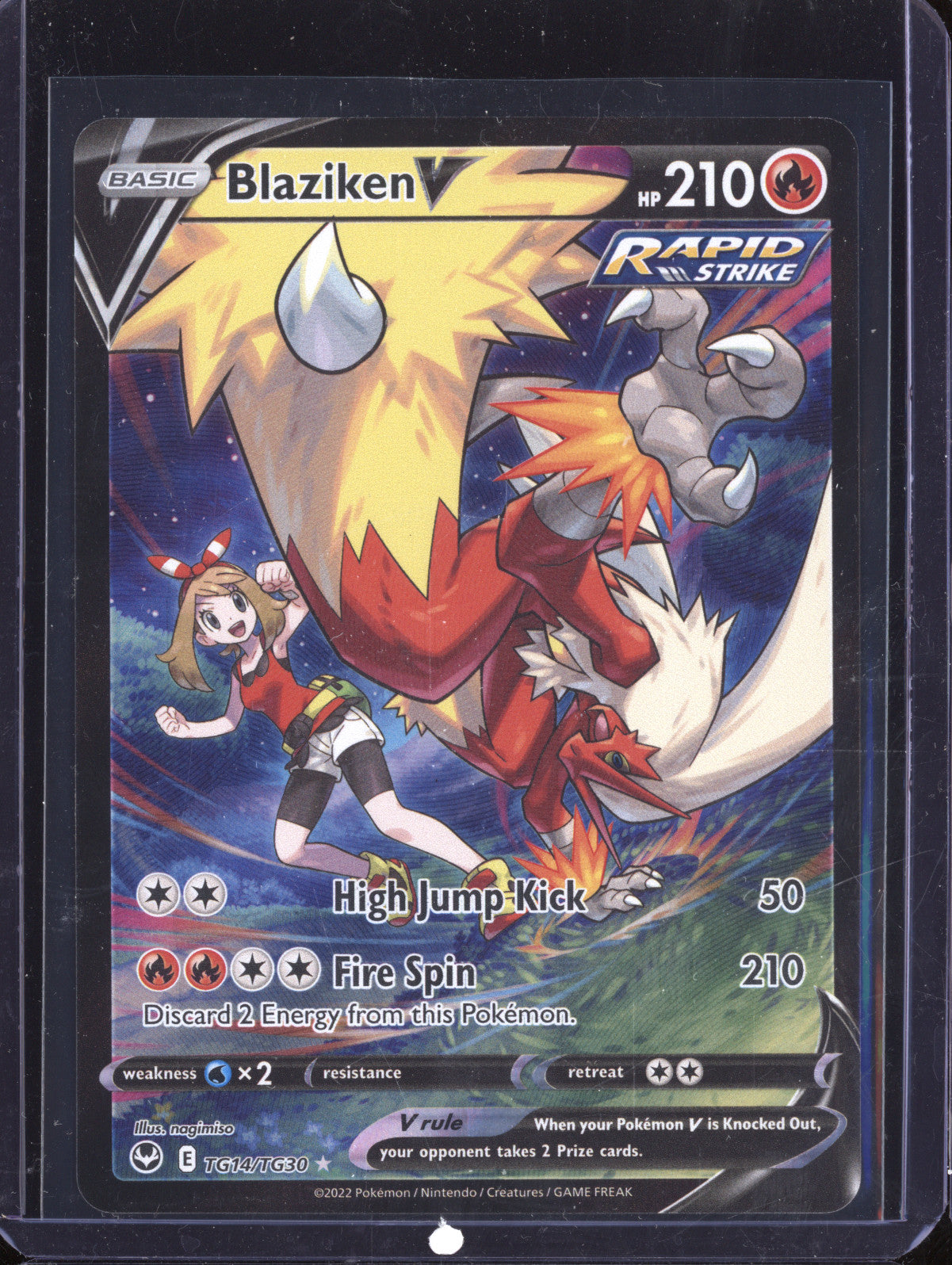 Blaziken V 2022 Pokemon Silver Tempest TG14/TG30 Trainer Gallery