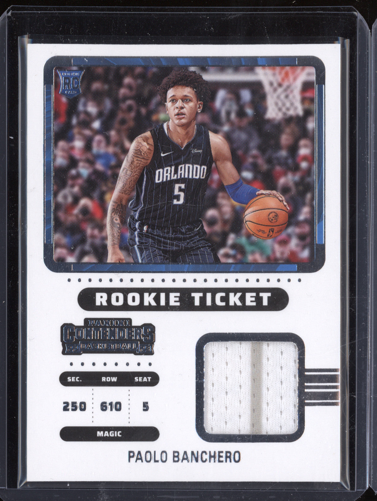 Paolo Banchero 2022-23 Panini Contenders RTS-PBO Rookie Ticket Patch RC