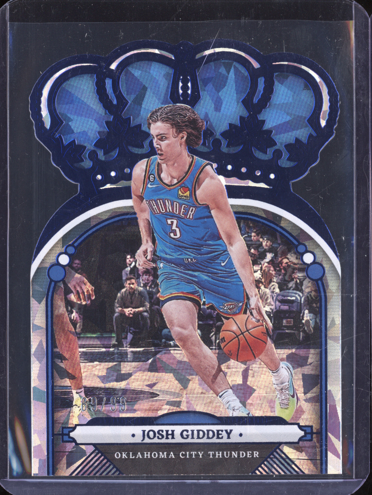 Josh Giddey 2022-23 Panini Crown Royale 93 Cyrstal Blue 69/99