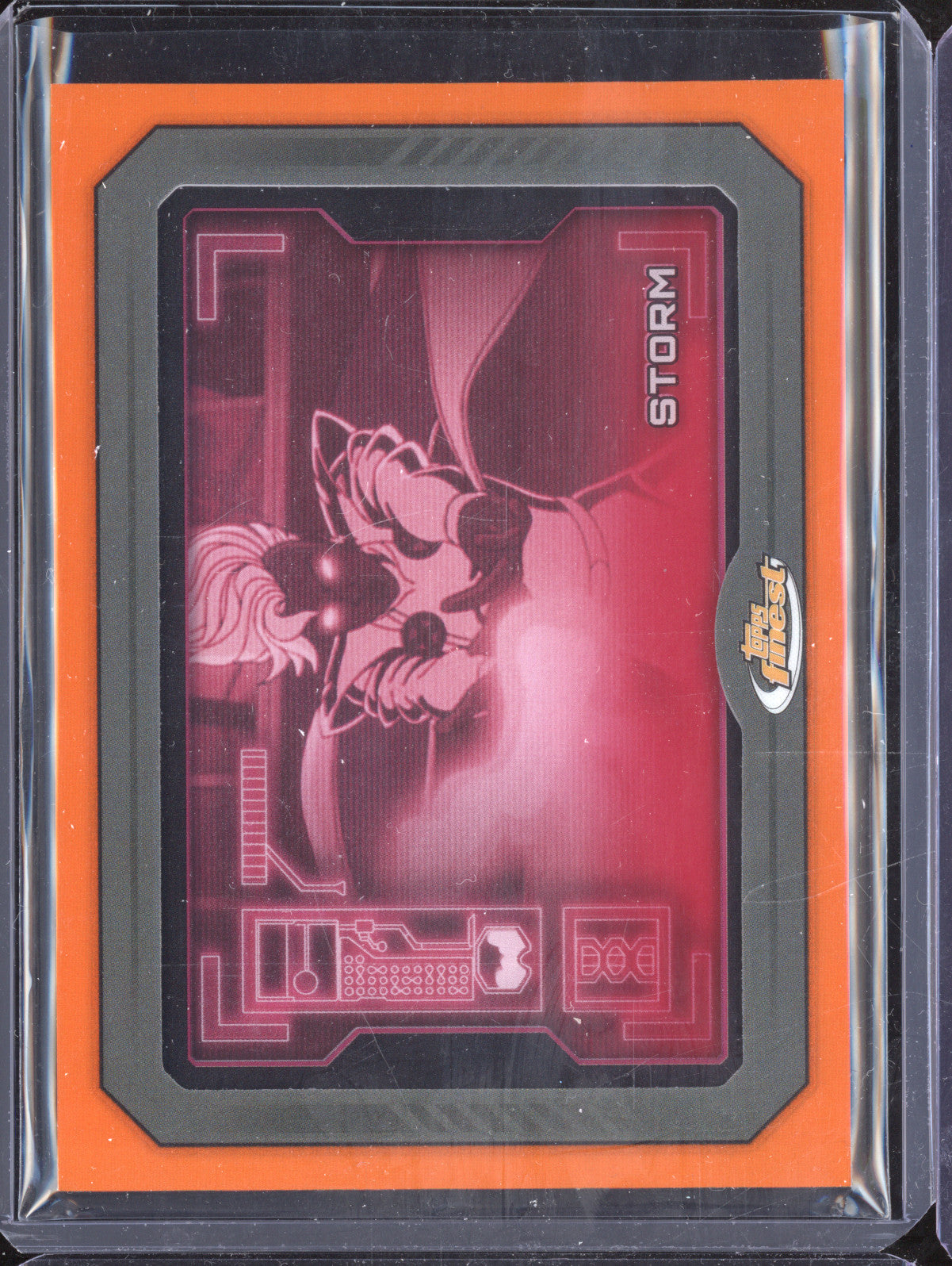 Storm 2024 Topps Finest X-Men 97 SS-2 Sentinel Scan Orange 15/25