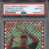 Charles Leclerc 2023 Topps Chrome F1 154 Red Checker Flag 4/5 PSA 10