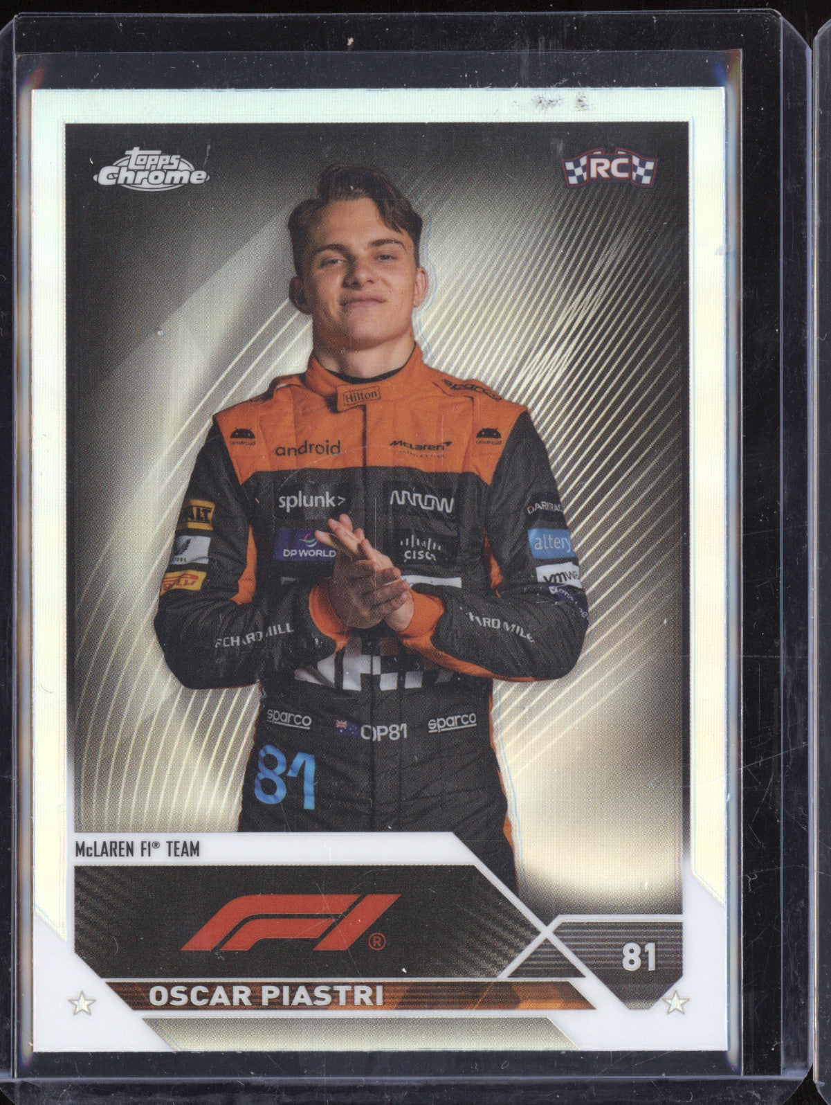Oscar Piastri 2023 Topps Chrome 40 Refractor RC