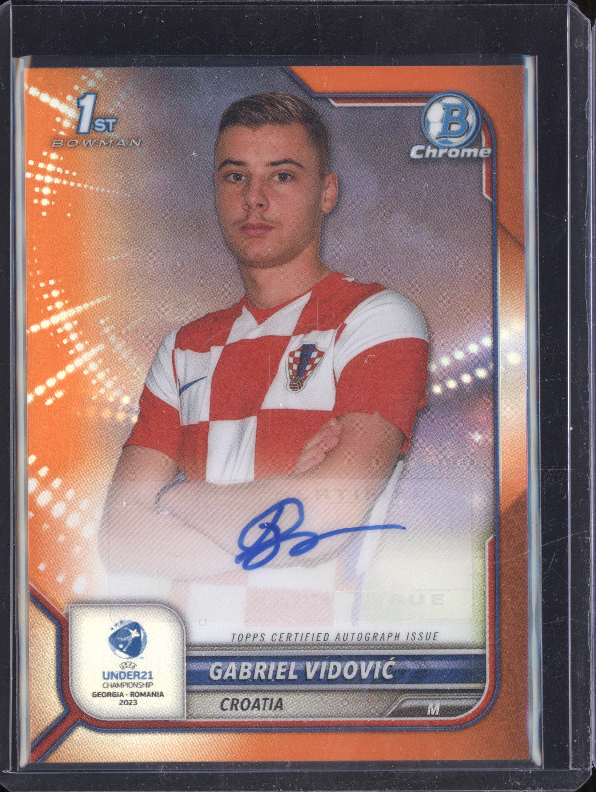 Gabriel Vidovic 2022 Bowman Chrome Under 21 Euro CA-GV 1st Orange Auto RC 51/75