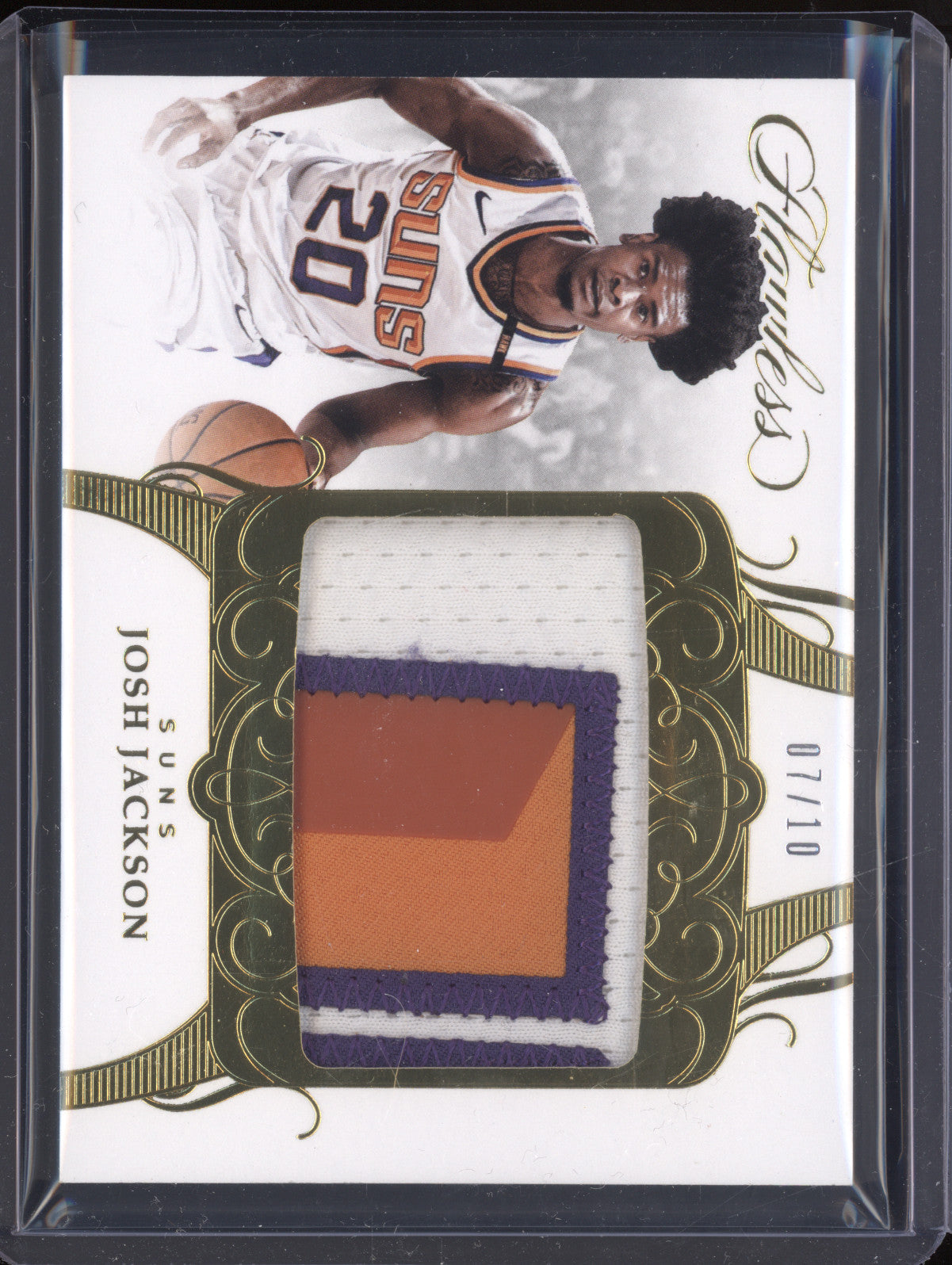 Josh Jackson 2017-18 Panini Flawless RP-JJK Rookie Patches Gold RC 7/10