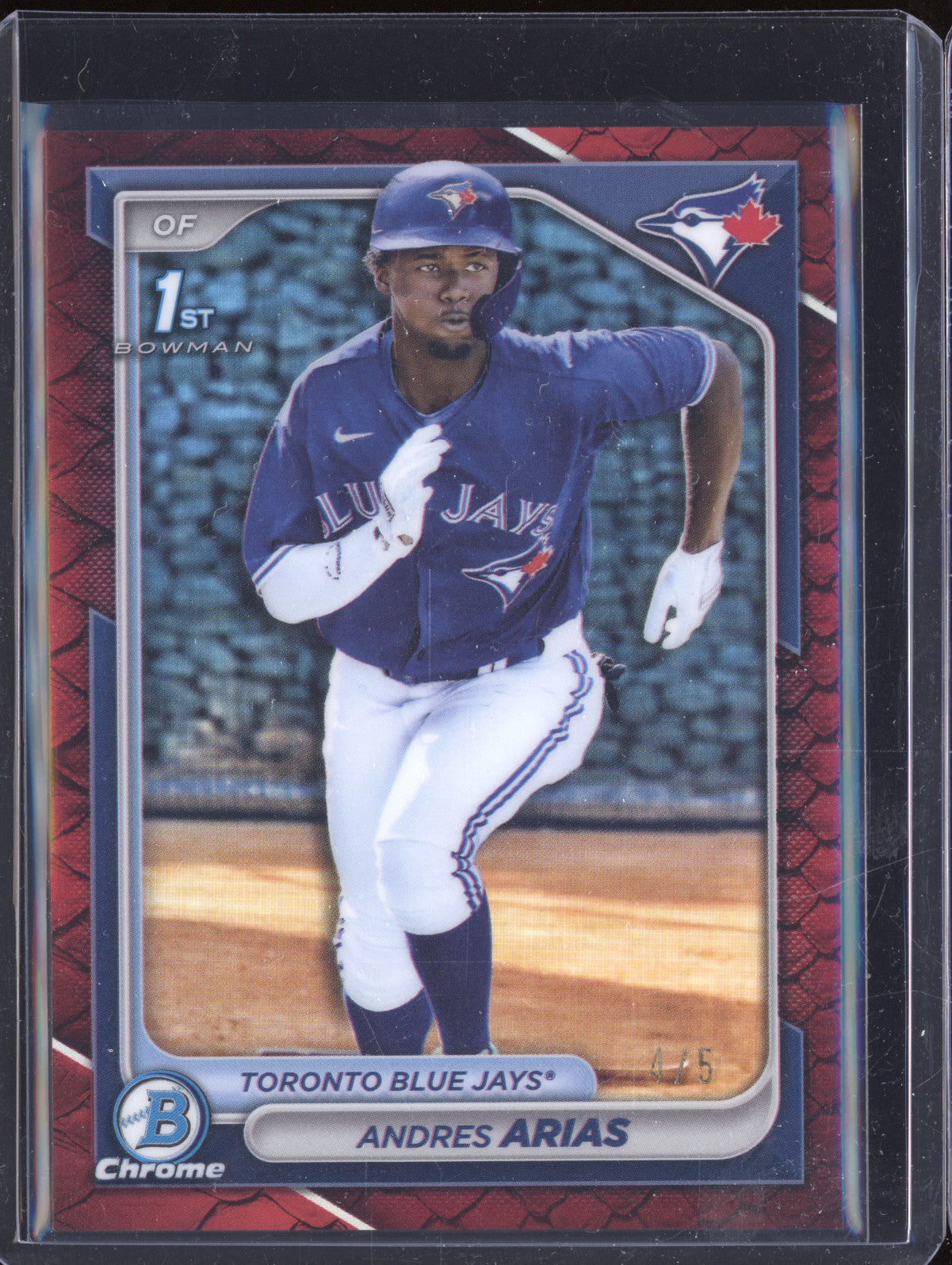 Andres Arias 2024 Bowman Chrome BCP-236 Reptillian Red Refractor RC 4/5