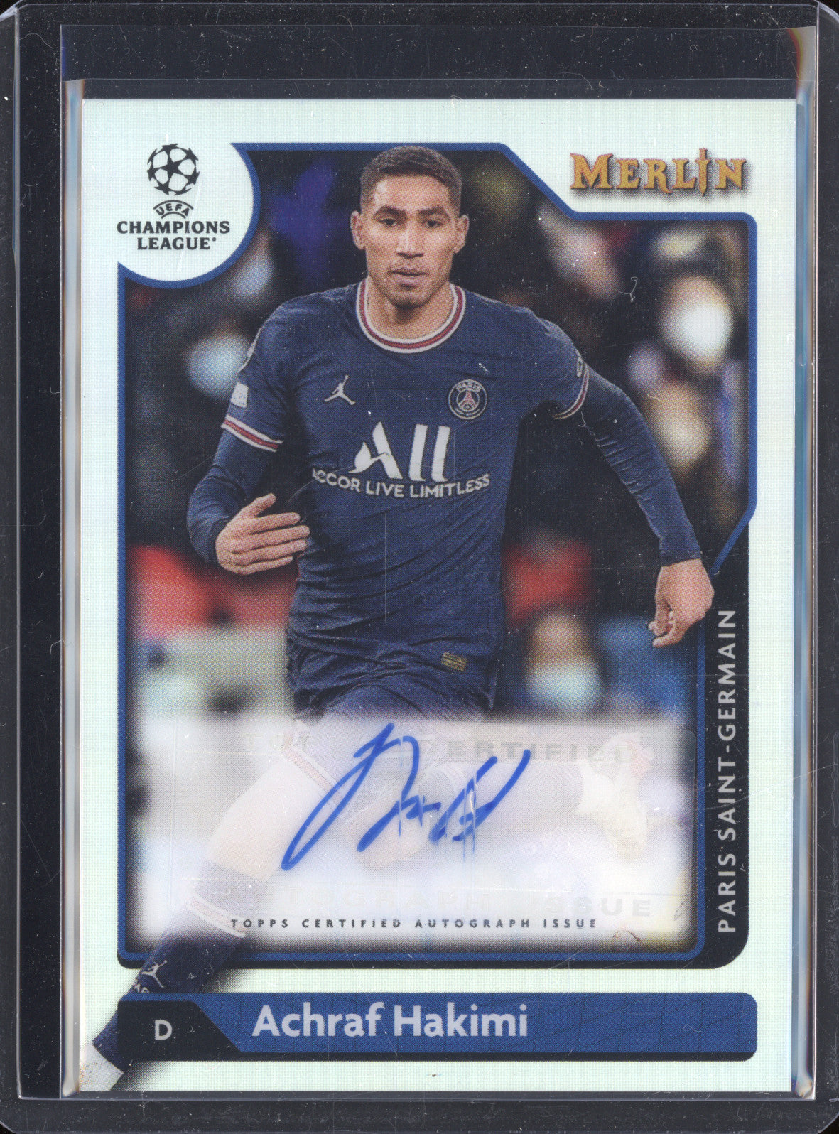 Achraf Hakimi 2021-22 Topps Merlin Chrome A-AH  Auto