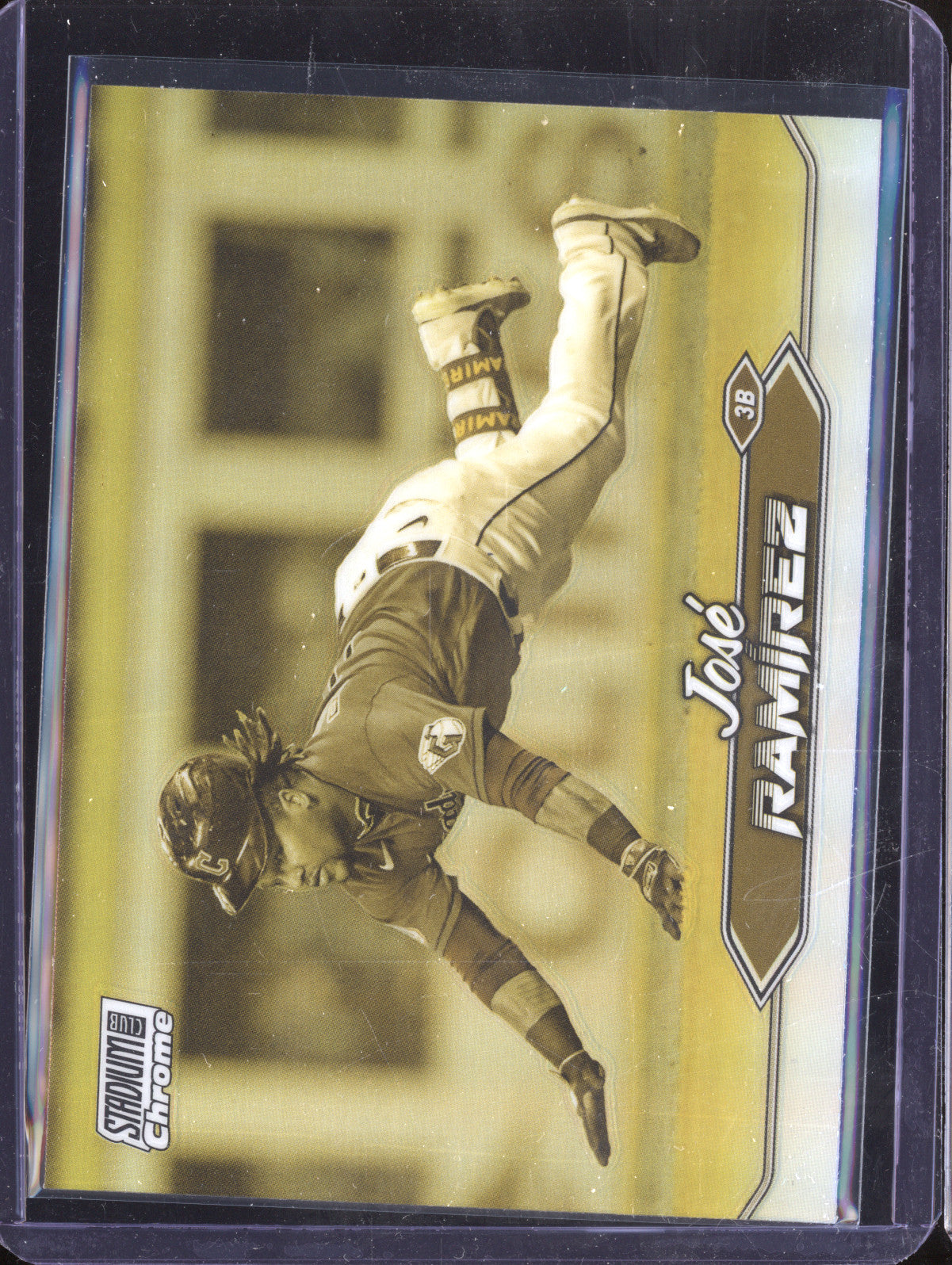 Jose Ramirez 2024 Topps Stadium Club 49 Gold Foil