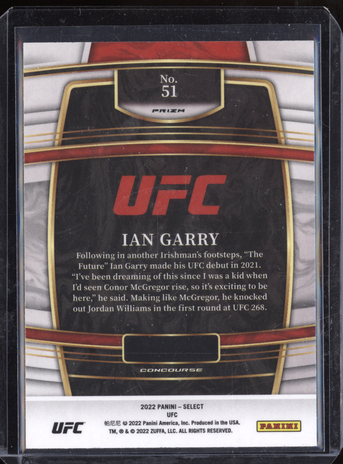 Ian Garry 2022 Panini Select 51 Silver RC