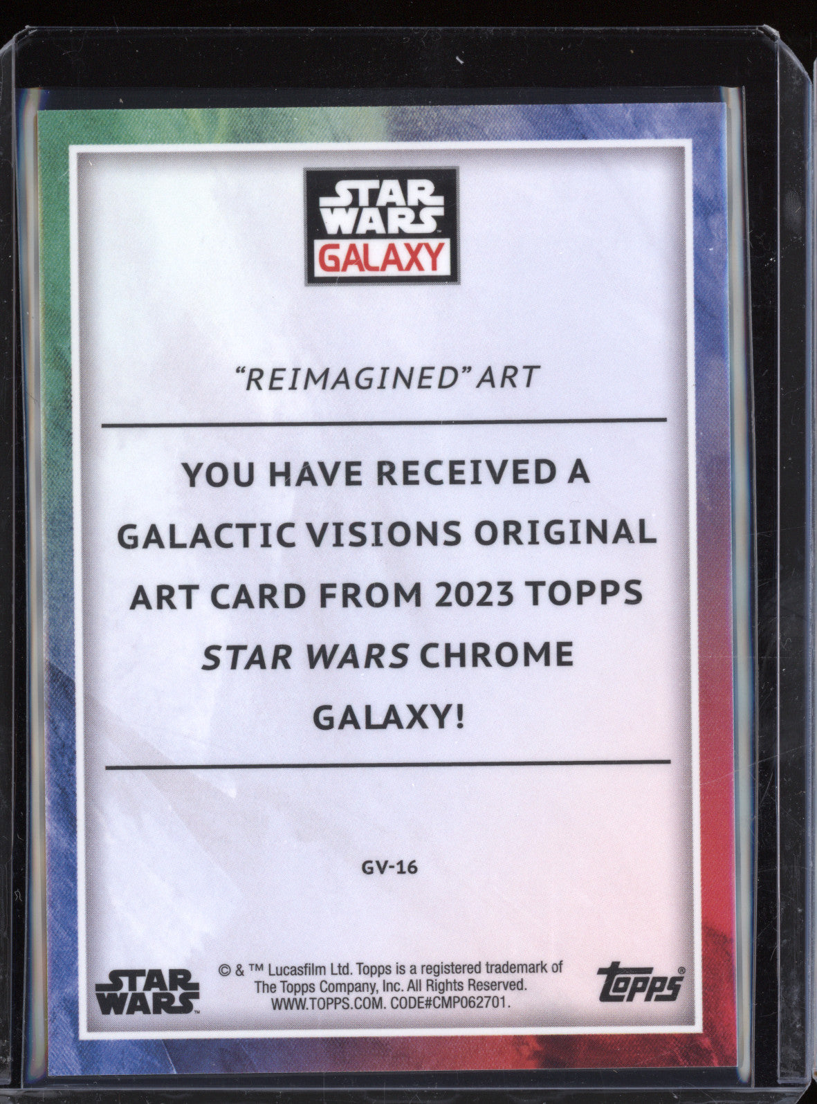 2023 Topps Star Wars Galaxy GV-16 Galactic Visions Aqua Refractor 58/199