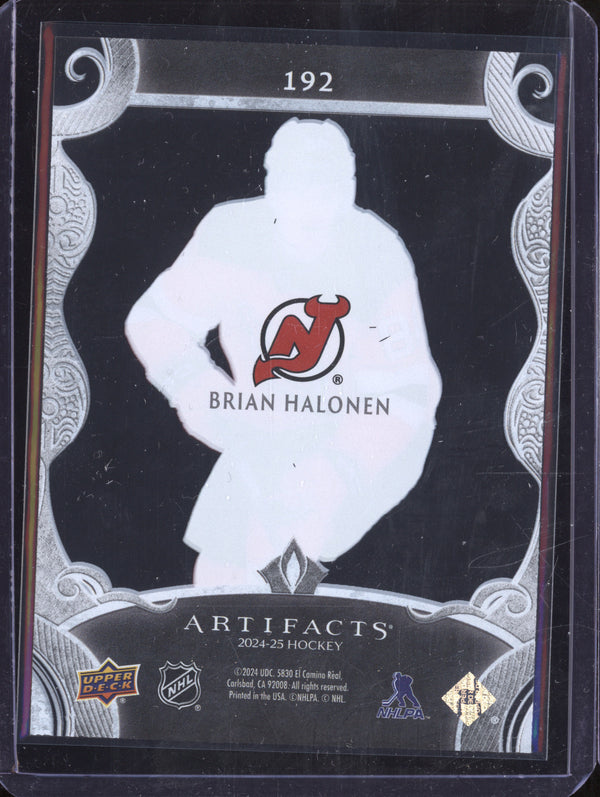 Brian Halonen 2024-25 Upper Deck Artifacts 192 Rookie Clear Cut RC