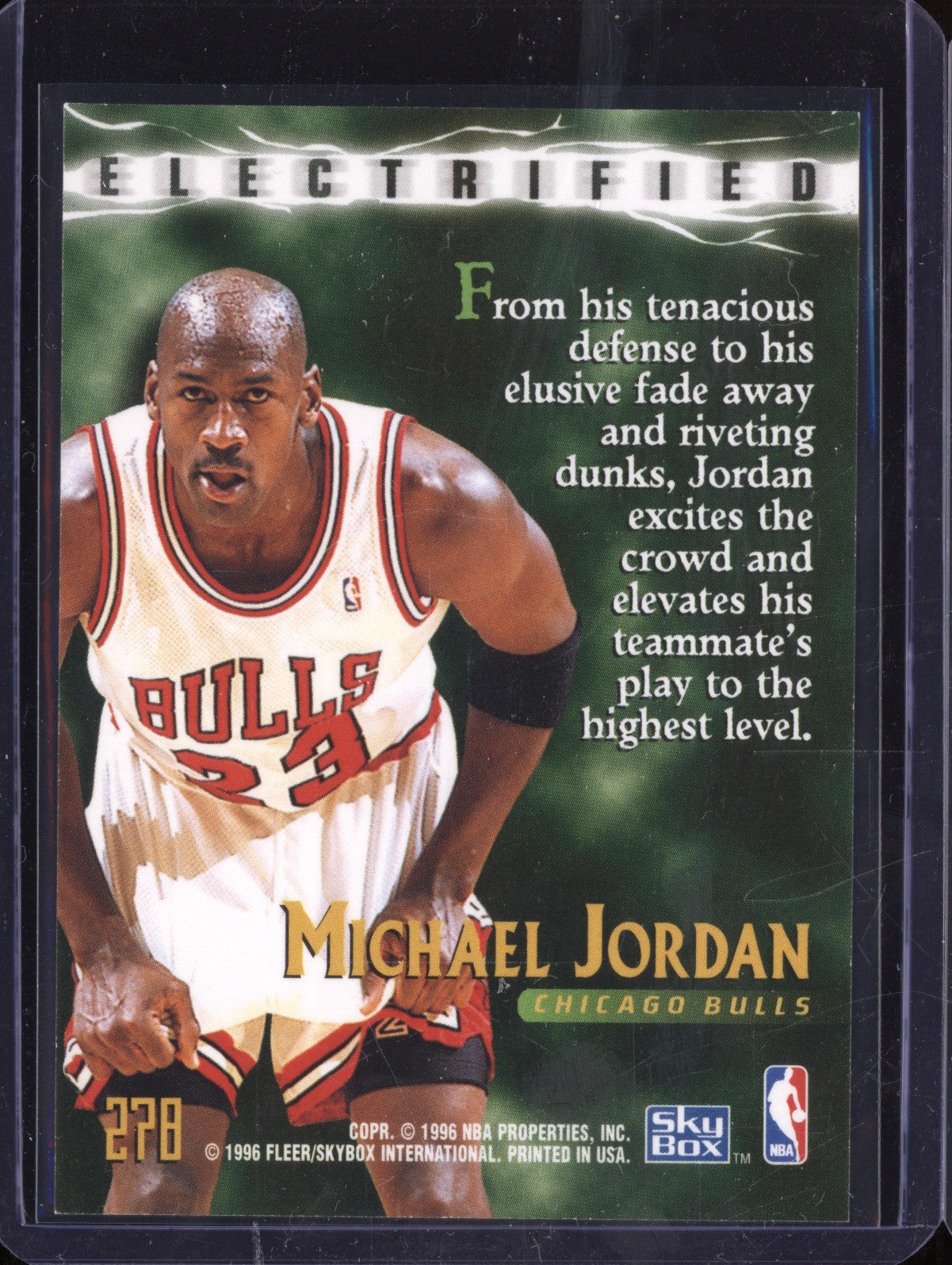 Michael Jordan 1996-97 Skybox Premium 278 Electrified