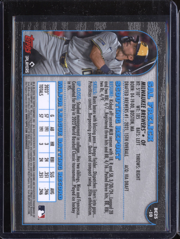 Sal Frelick 2024 Bowman Chrome BC25-10 1999 25th Anniversary RC