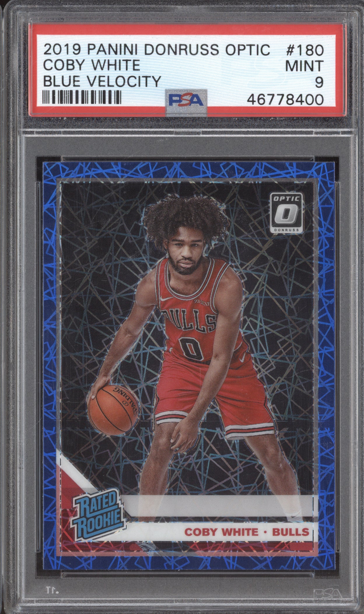 2019 Panini Donruss Optic 180 Coby White Blue Velocity RC PSA 9