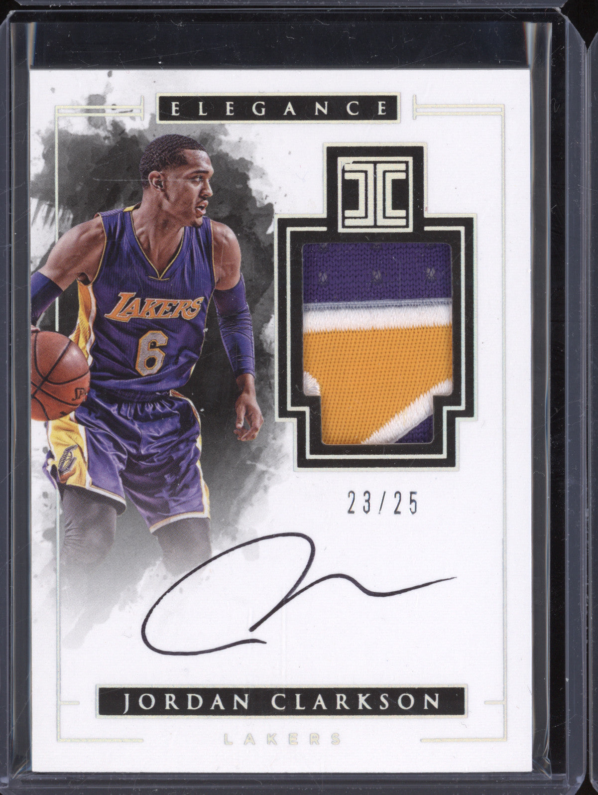 Jordan Clarkson 2016-17 Panini Impeccable EV-JC Jersey Auto Holo Silver 23/25