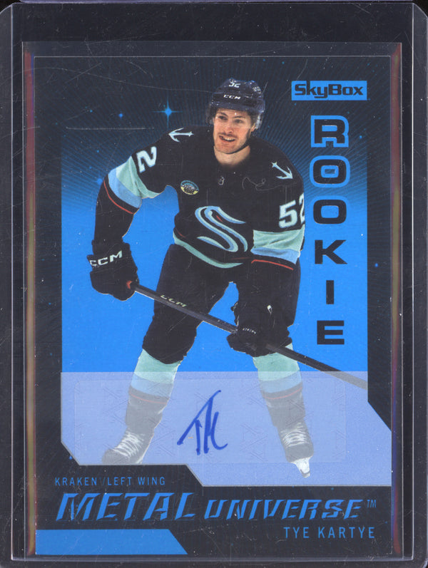 Tye Kartye 2023-24 SkyBox Metal Universe R-11 2008-09 Rookie Retro Auto RC