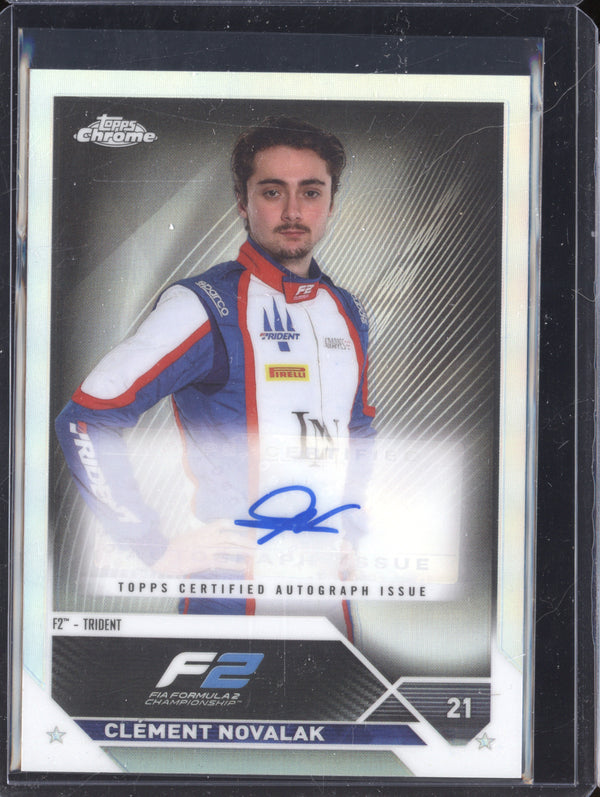 Clement Novalak 2023 Topps Chrome F1 CAC-CN Refractor Autograph