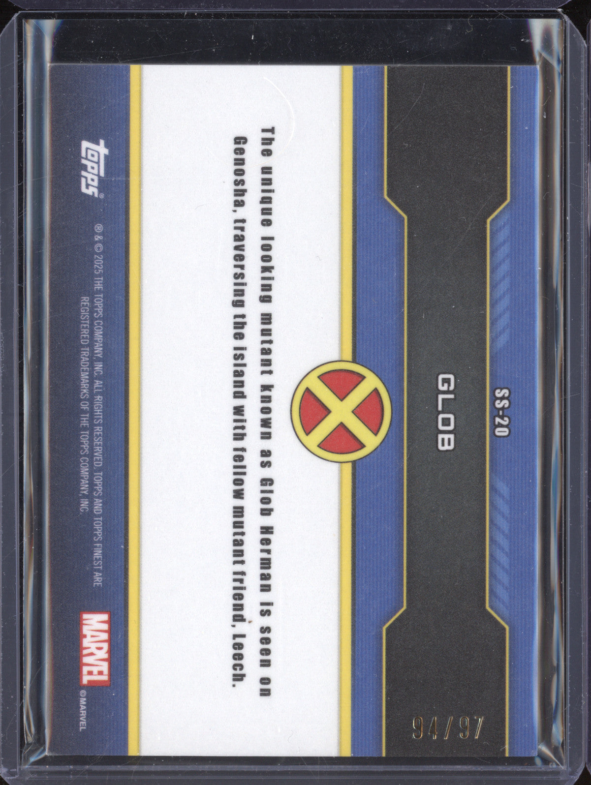 Glob 2024 Topps Finest X-Men 97 SS-20 Sentinel Scan X-Fractor 94/97