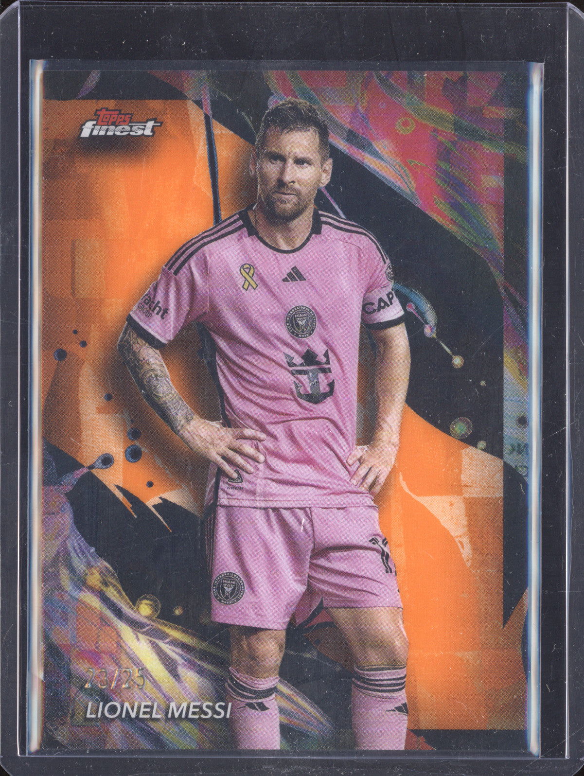 Lionel Messi 2024 Topps Finest MLS 192 Black Refractor 23/25