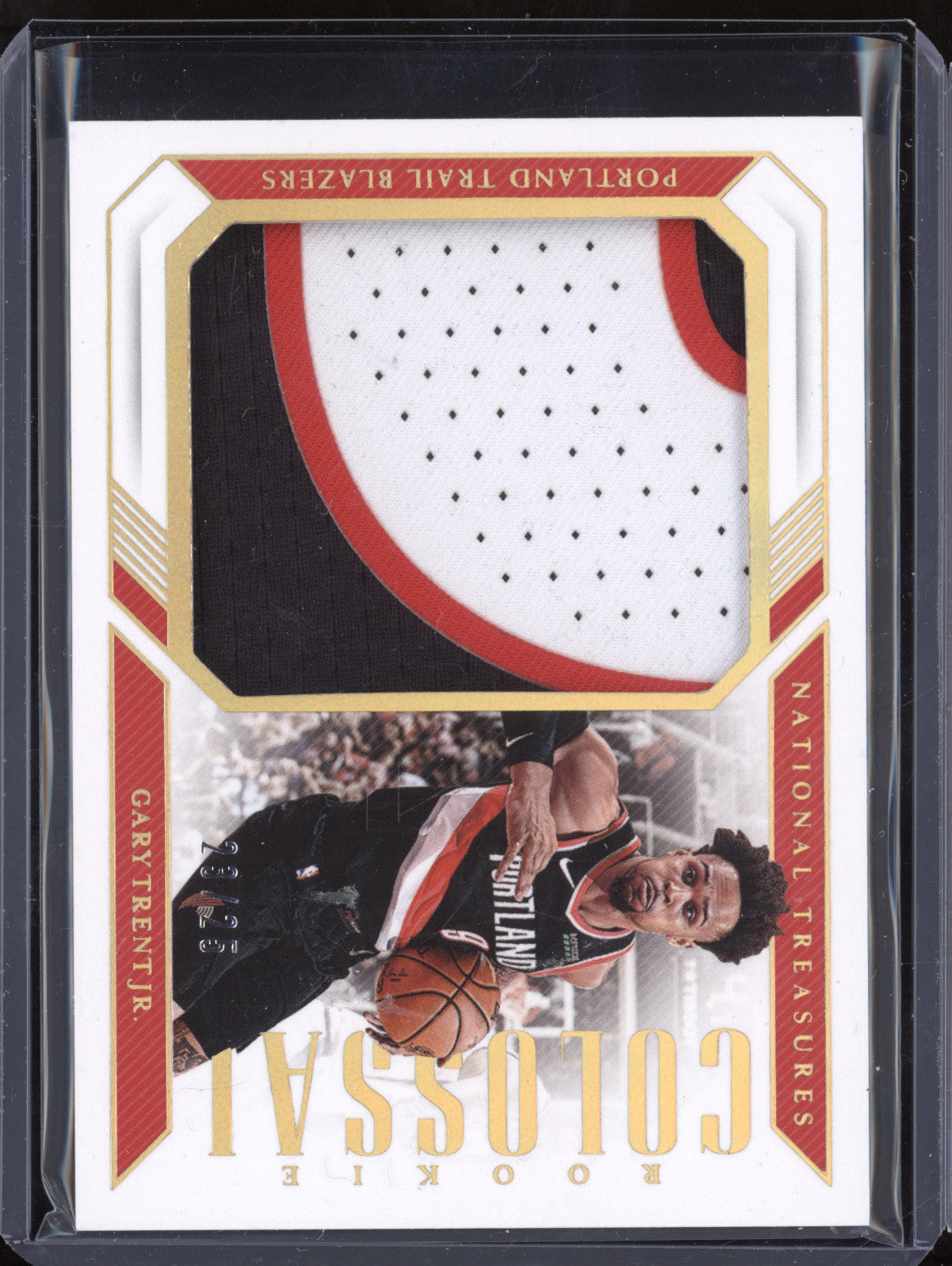 Gary Trent Jr 2018-19 Panini National Treasures Colossal Material Prime RC 23/25