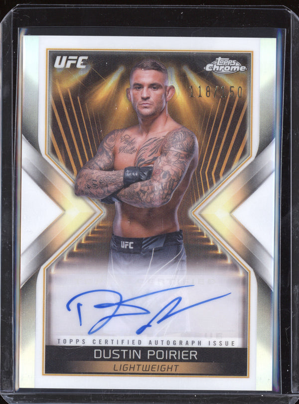 Dustin Poirier 2024 Topps Chrome MEA-DPO Main Event Autographs 108/150