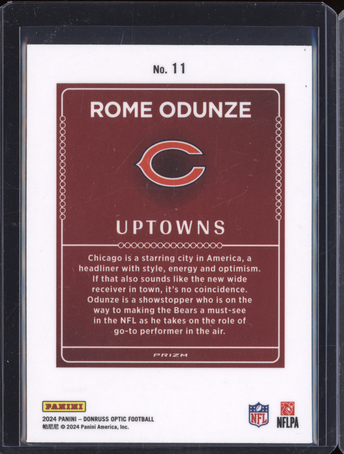 2024 Panini Donruss Optic Uptowns 11 Rome Odunze RC