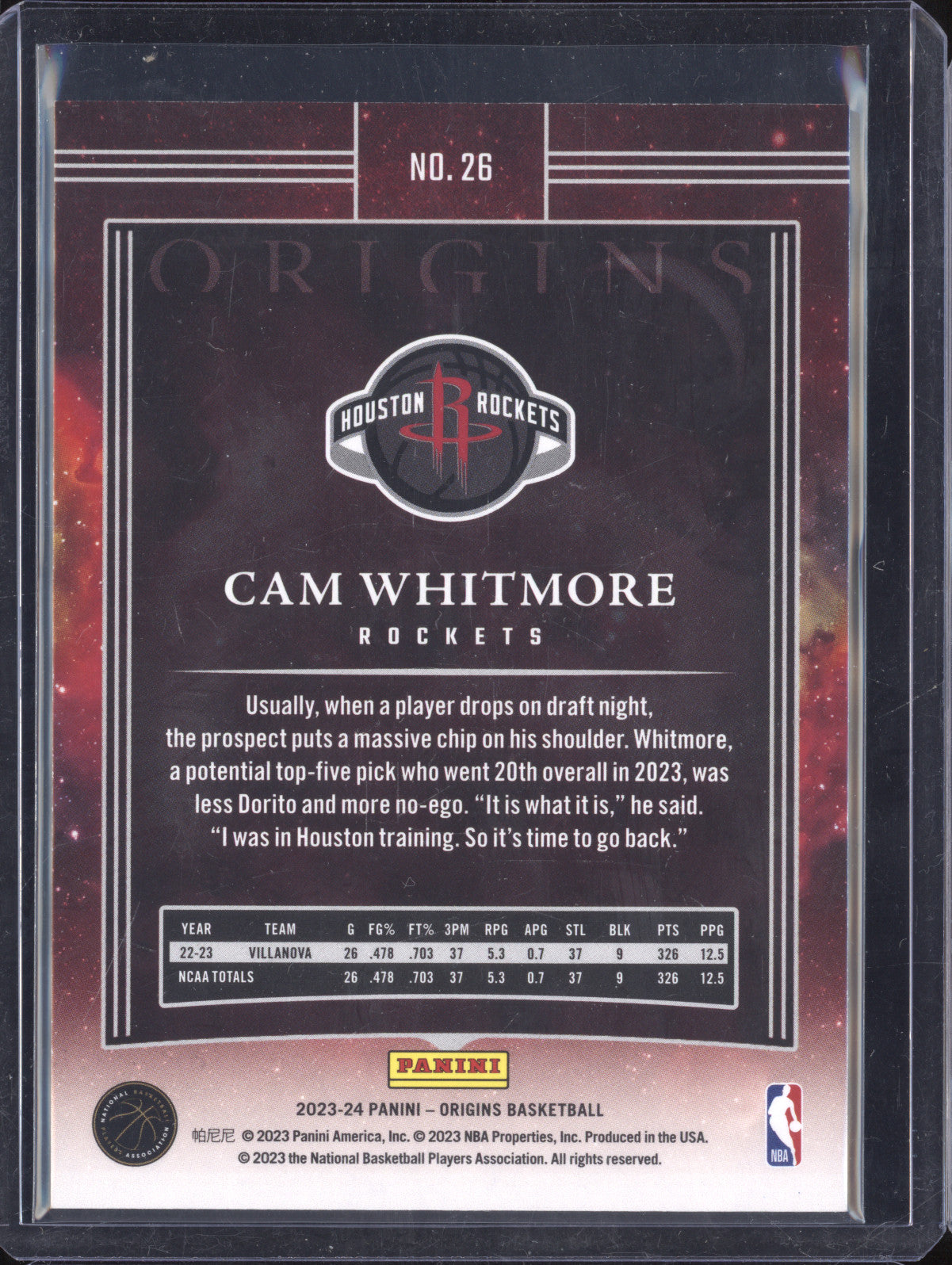 Cam Whitmore 2023-24 Panini Origins 26 Neon Green RC 25/25